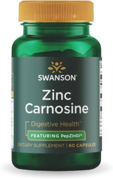 Swanson ZINC Carnosine PepZinGl CYNK Karnozyna 60k Ochrona Żołądka