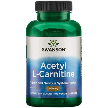 Swanson Acetyl L-carnitine 500mg 100k Metabolizm Energetyczny MÓZG