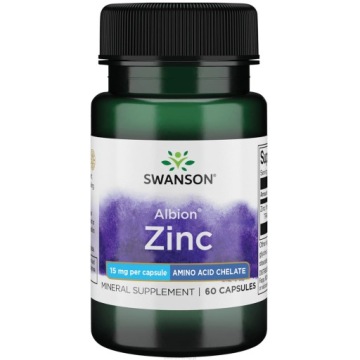 Swanson Albion ZINC 15mg 60k CYNK Wysoko Przyswajalny