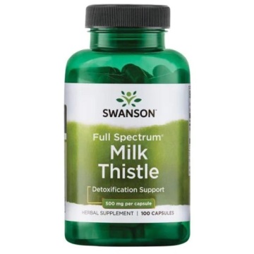 Swanson MILK Thistle 500mg 100k Ostropest Plamisty Wątroba Detox Trawienie