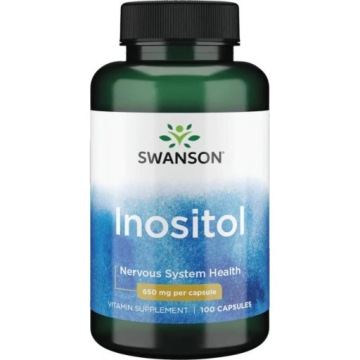 Swanson Inositol Inozytol WIT B8 650mg 100k Pamięć Układ Nerwowy i Krążenia