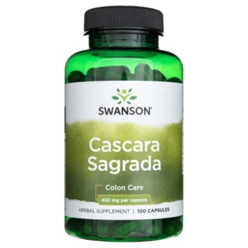 Swanson Cascara Sagrada 450mg 100k Jelita Układ Pokarmowy Trawienie