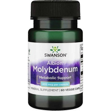 Swanson Albion Molybdenum 400mcg 60kap Molibden Metabolizm