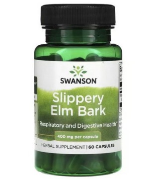 Swanson Slippery ELM BARK 400mg 60kap KORA Wiązu Czerwonego