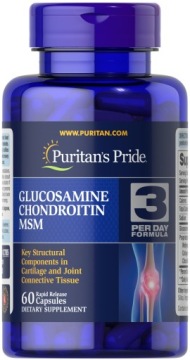 Puritan's Pride Glukozamina Chondroityna MSM 3per day 60k