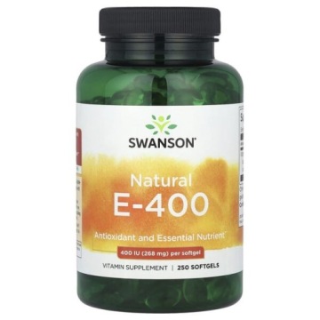 Swanson Natural E-400 Antyoksydant 400IU/268mg 250k Antyoksydant Skóra