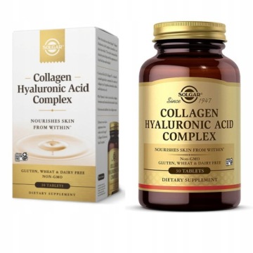 Solgar Collagen Hyaluronic Acid Complex 30t Kolagen KWAS Hialuronowy WIT C