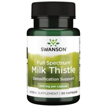 Swanson MILK Thistle 500mg 30k Ostropest Plamisty Wątroba Trawienie Detox