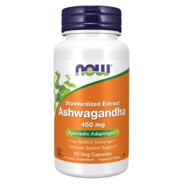 NOW Foods Ashwagandha 450mg 90kap Stres