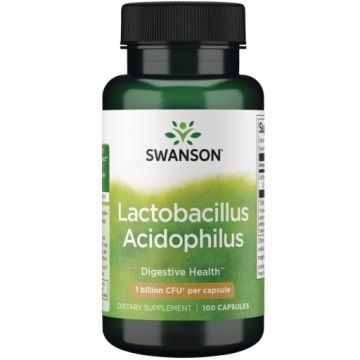 Swanson Lactobacillus Acidophilus 1mld CFU 100kap Mikroflora Jelitowa