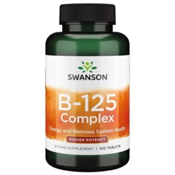 Swanson B-125 Complex 100tab Układ Nerwowy Kompleks Witamin Grupy B