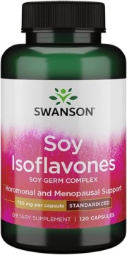Swanson SOY Isoflavones 750mg 120k Izoflawony Sojowe Hormony Menopauza