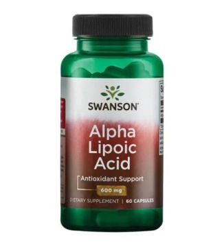 Swanson Alpha Lipoic ACID 600mg 60k KWAS Alfa-liponowy Przeciwutleniacz