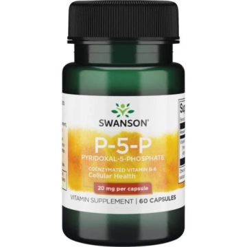 Swanson P-5-P PIRYDOKSALO-5-FOSFORAN 20mg 60kap Koenzymatyczna WIT B6
