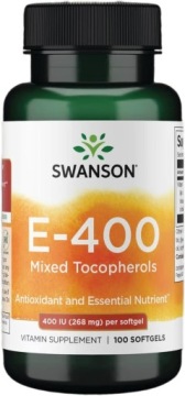 Swanson E-400 MIX Tokoferoli 268mg 100k Antyoksydant Serce Skóra
