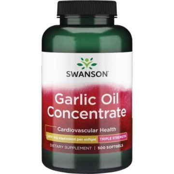 Swanson Garlic OIL Concentrate 1500mg 500k Skoncentrowany OLEJ Czosnkowy