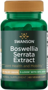 Swanson Boswellia Serrata Extract 125mg 60k Żywica Kadzidłowca Stawy Kości