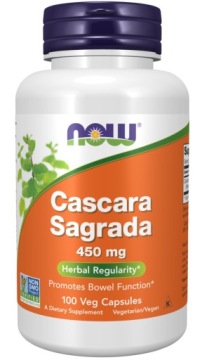 NOW Foods Cascara Sagrada 450mg 100k Jelita