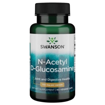 Swanson N-acetyl D-glucosamine 750mg 60k Stawy Układ Pokarmowy