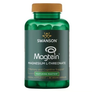 Swanson Magtein 90k L-treonian magnezu MÓZG Pamięć Koncentrcja