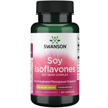 Swanson SOY Isoflavones 750mg 60k Izoflawony Sojowe Hormony Menopauza