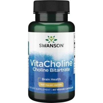 Swanson VitaCholine 300mg 60k MÓZG Koncentracja Wątroba