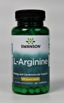 Swanson L-arginina 500mg 100k Serce Libido Zdrowy Przepływ KRWI