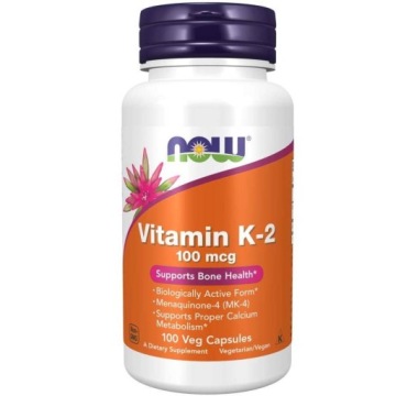 NOW Foods Vitamin K-2 100mcg 100k Zdrowe Kości Układ Sercowo-naczyniowy