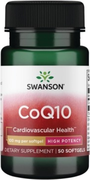 Swanson Koenzym Q10 CoQ10 100mg 50k Antyoksydant Zdrowe Serce Krążenie