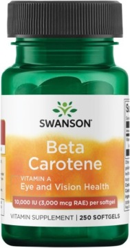 Swanson BETA Carotene + WIT A 10000IU 3000mcg 250k Antyoksydant