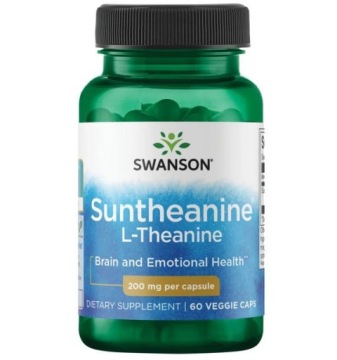 Swanson Suntheanine L-teanina 200mg 60k Stres Umysł Koncentracja Pamięć