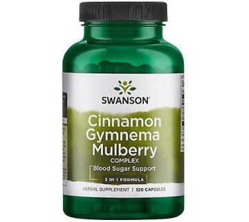 Swanson Cinnamon Gymnema Mulberry Complex 120k Cynamon Gymnema Morwa Biała