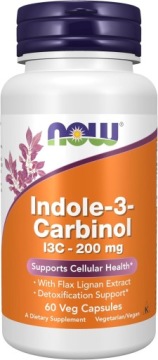 NOW Foods INDOLE-3-CARBINOL I3C 200mg 60k Detox