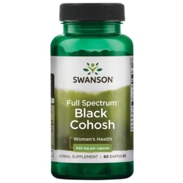 Swanson Black Cohosh 540mg 60k Pluskwica Groniasta Hormony Menopauza