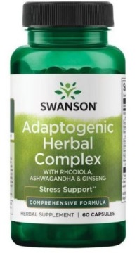 Swanson Adaptogenic Herbal Complex 60k Rhodiola Ashwagandha Ginseng Stres
