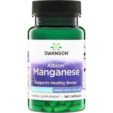 Swanson Albion Manganese 10mg 180kap Chelat Manganu Mocne Kości