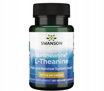 Swanson Suntheanine L-teanina 100mg 60k Stres Umysł Koncentracja Pamięć
