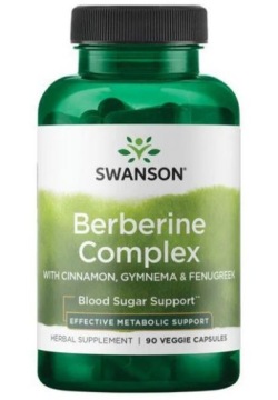 Swanson Berberine Complex 90k Serce Naczynia Zdrowy Poziom Cukru WE KRWI