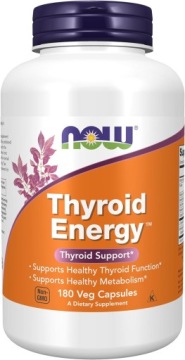 NOW Foods Thyroid Energy 180k tyrozyna Prekursor Hormonów Tarczycy Stres