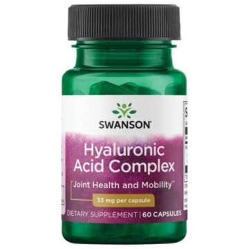 Swanson Hyaluronic ACID Complex 33mg 60k Nawilżenie Skóry Zdrowe Stawy