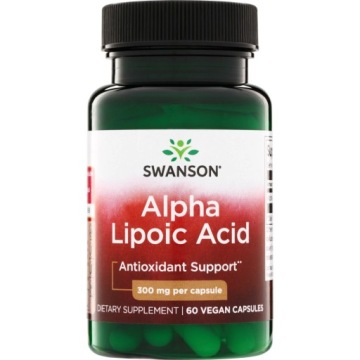 Swanson Alpha Lipoic ACID 300mg 60k KWAS Alfa-liponowy Przeciwutleniacz
