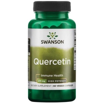 Swanson Quercetin Kwercetyna 475mg 60k Odporność Wsparcie W Radioterapii