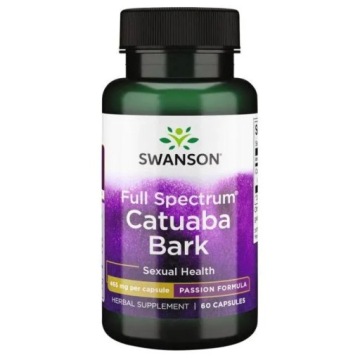 Swanson Catuaba BARK 60k 465mg Wyciąg Z KORY Drzewa Catuaba Libido Energia