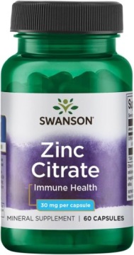 Swanson ZINC Citrate 30mg 60kap Cytrynian Cynku