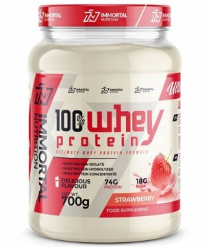 Immortal Nutrition 100% WHEY Protein 700g Strawberry Białko WPC WPI WPH
