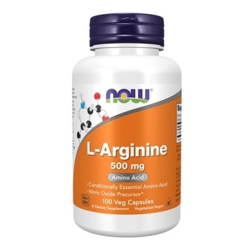 NOW Foods L-arginine 500mg 100kap Krążenie L-arginina