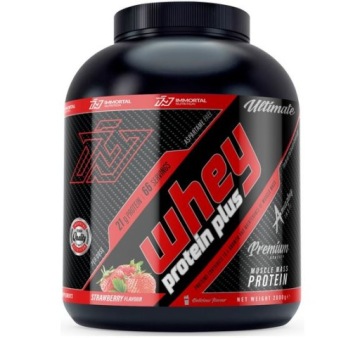 Immortal Nutrition WHEY Protein PLUS 2000g WPC Strawberry Truskawka