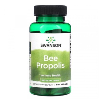 Swanson BEE Propolis 550mg 60kap Naturalny Propolis Odporność