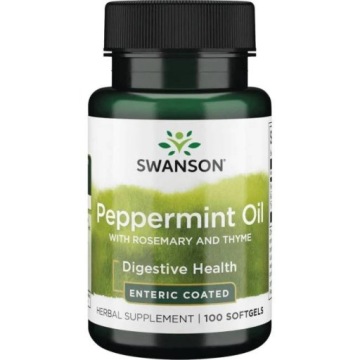 Swanson Peppermint OIL 100k Olejek Z Mięty Pieprzowej Trawienie Żołądek