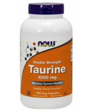 NOW Foods Taurine 1000mg 250k Tauryna Układ Nerwowy Wydolność Energia